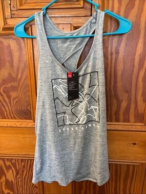 Under Armour Heather Gray Graphic Racerback Tank
